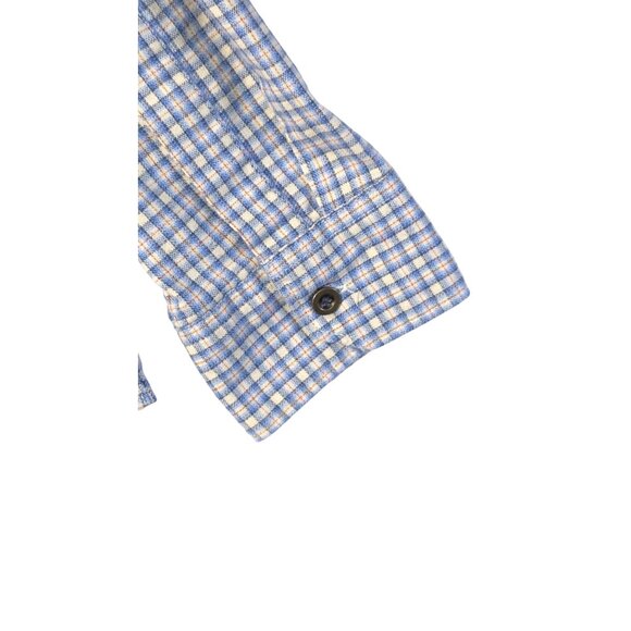 Wrangler Men's Long-Sleeve Western Plaid Shirt Blue/Beige L - Picture 7 of 8